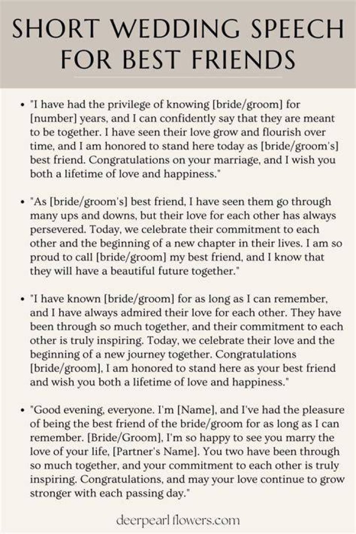Discover The Ultimate Guide To Sample Speeches For Friends